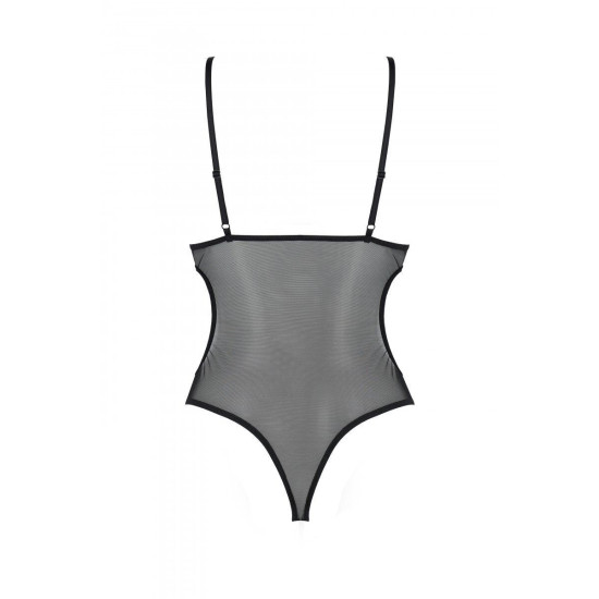 Боди с ажурным лифом, черное Christa Body Black Passion, XXL/XXXL