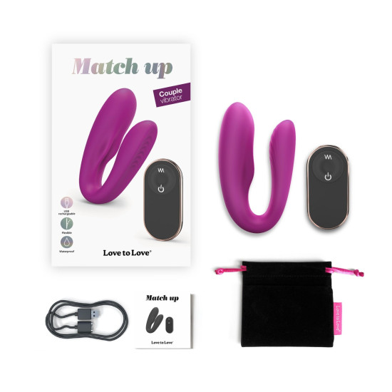 Вібратор для пар з пультом ДК Love To Love Match Up Sweet Orchid