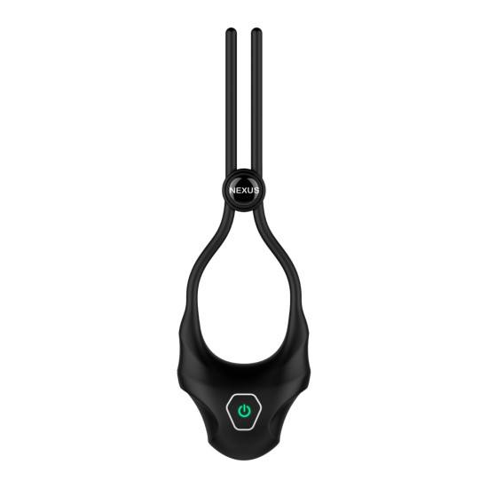 Эрекционное кольцо с вибрацией и регулируемой тугостью Nexus FORGE Vibrating Adjustable Lasso Black