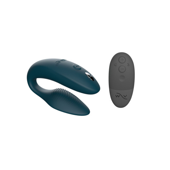 Вібратор з керуванням для двох і анатомічною формою, зелений We-Vibe Sync 2 Green Velvet