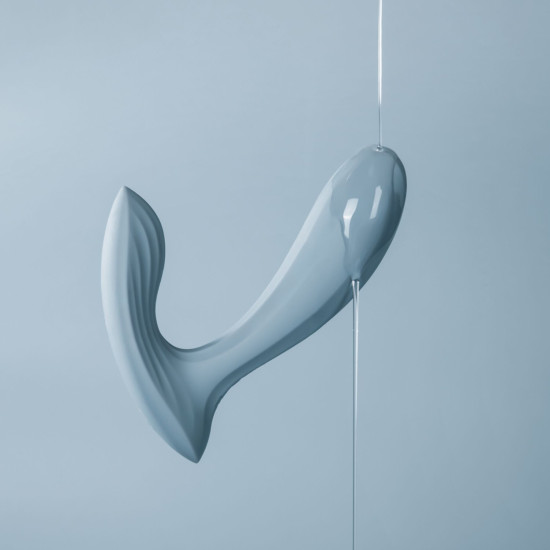 Смарт-вибратор в трусики с двумя моторами, очень гибкий, синий Svakom Erica Dusty Blue