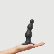 Насадка для страпона с бусинами, чёрная Strap-On-Me Dildo Plug Beads Black, S