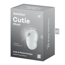 Вакуумный клиторальный стимулятор с вибрацией, белый Satisfyer Cutie Ghost White