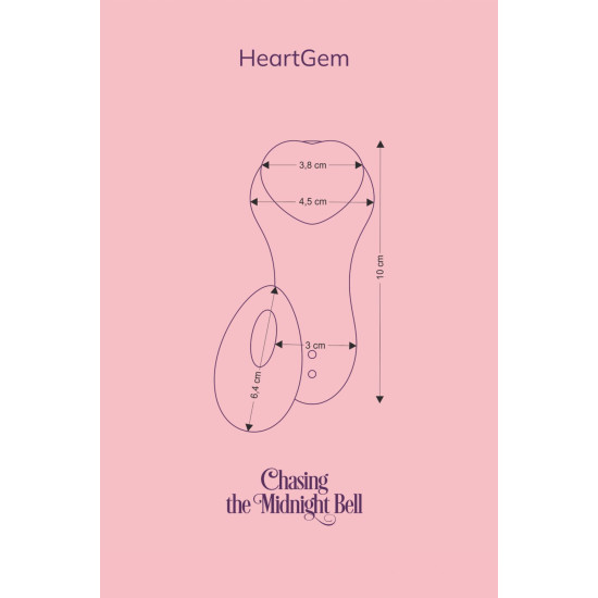 Вібратор у трусики на магніті, пульт ДК, зелений FairyGasm HeartGem Green