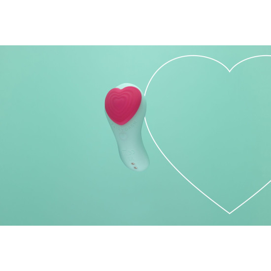 Вібратор у трусики на магніті, пульт ДК, зелений FairyGasm HeartGem Green