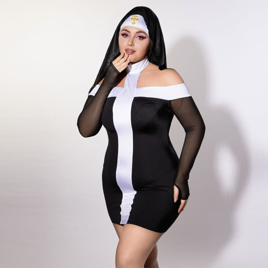 Эротический костюм монашки JSY P61130, Plus Size