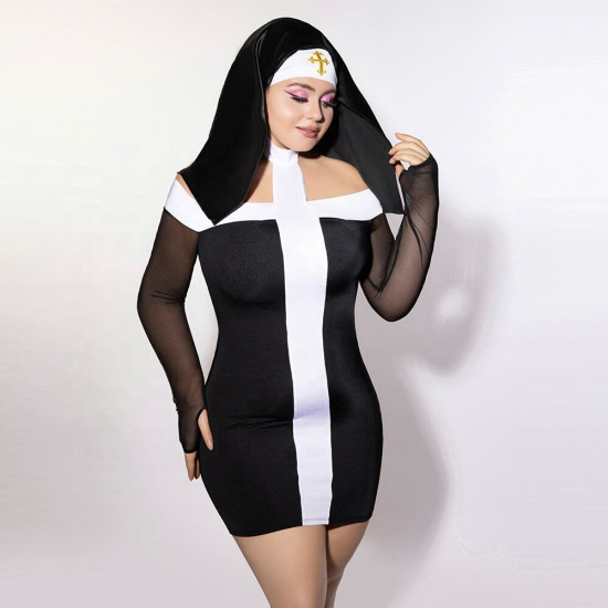 Эротический костюм монашки JSY P61130, Plus Size