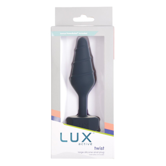 Анальная пробка, синяя Lux Active Twist Plug Large Blue