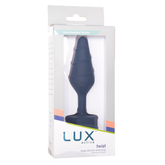 Анальная пробка, синяя Lux Active Twist Plug Large Blue