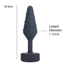Анальная пробка, синяя Lux Active Twist Plug Large Blue