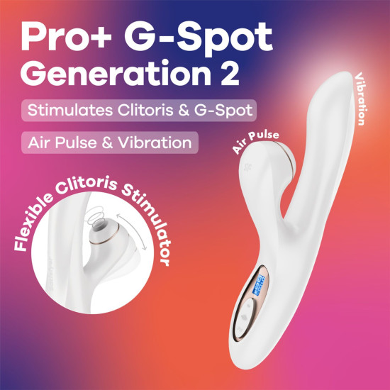 Вакуумный вибратор-кролик, белый Satisfyer Pro+ G-Spot Generation 2 Wihte (мятая упаковка)