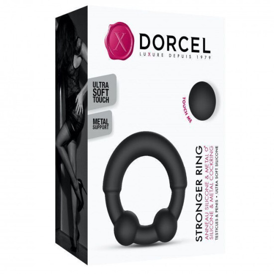 Ерекційне кільце з металевими вставками Dorcel STRONGER RING (м'ята упаковка)