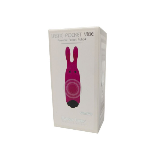 Вібропуля рожевого кольору зі стимулювальними вушками Adrien Lastic Pocket Vibe Rabbit Pink