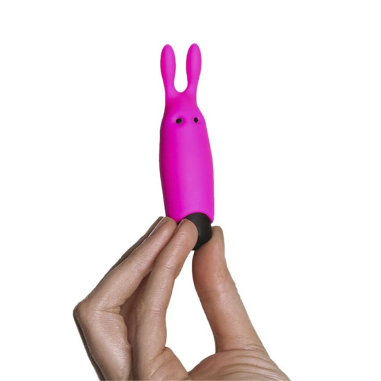 Вібропуля рожевого кольору зі стимулювальними вушками Adrien Lastic Pocket Vibe Rabbit Pink