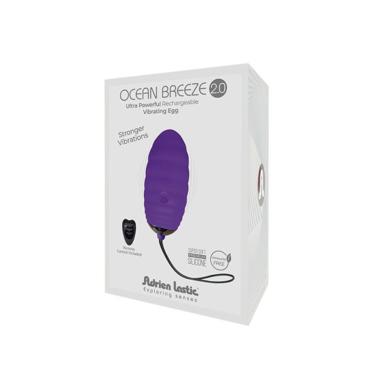 Віброяйце чорного кольору з пультом ДК Adrien Lastic Ocean Breeze Black