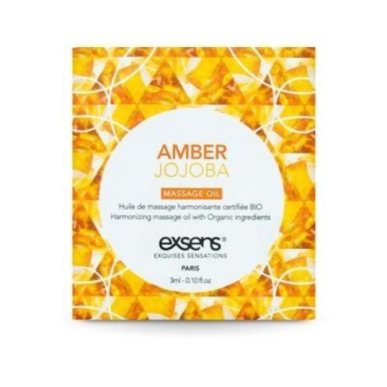Пробник массажного масла с ароматом янтаря и жожоба EXSENS Amber Jojoba, 3 ml