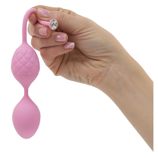 Вагінальні кульки з кристалом, діаметр 3,2 см, вага 49-75 г, рожеві PILLOW TALK Frisky Pink