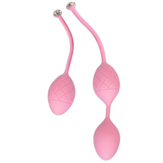 Вагінальні кульки з кристалом, діаметр 3,2 см, вага 49-75 г, рожеві PILLOW TALK Frisky Pink