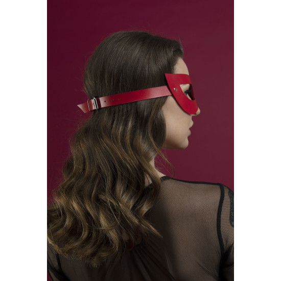 Маска на обличчя з натуральної шкіри, червона Feral Feelings Mistery Mask Red