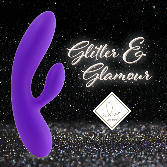 Гибкий вибратор кролик с двумя моторами, фиолетовый, средний FeelzToys Lea Rabbit Vibrator Medium Purple