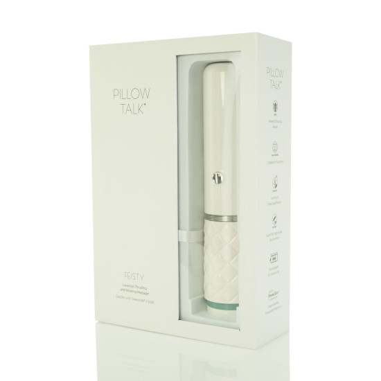Розкішний вібратор-пульсатор із присоскою, бірюзовий Pillow Talk Feisty Thrusting Vibrator Teal