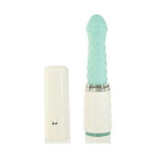 Розкішний вібратор-пульсатор із присоскою, бірюзовий Pillow Talk Feisty Thrusting Vibrator Teal