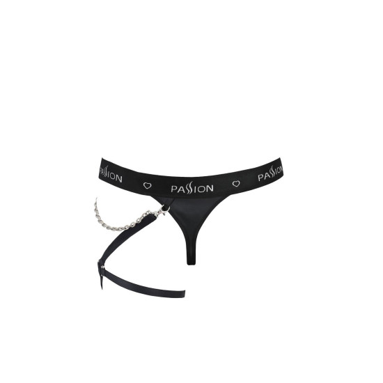Чоловічі трусики танга з підв'язкою, чорні Passion 058 Thong Bill Black, XXL/XXXL