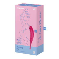 Вібратор для клітора з вакуумною стимуляцією, червоний Satisfyer Twirling Pro Red