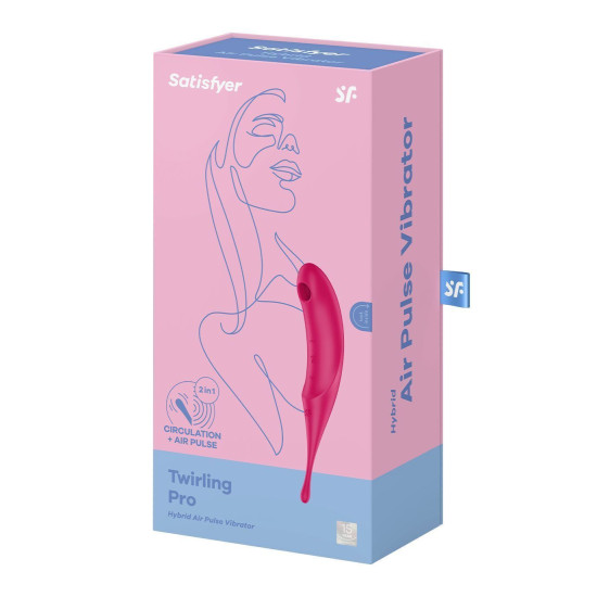 Вибратор для клитора с вакуумной стимуляцией, красный Satisfyer Twirling Pro Red