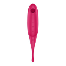 Вібратор для клітора з вакуумною стимуляцією, червоний Satisfyer Twirling Pro Red