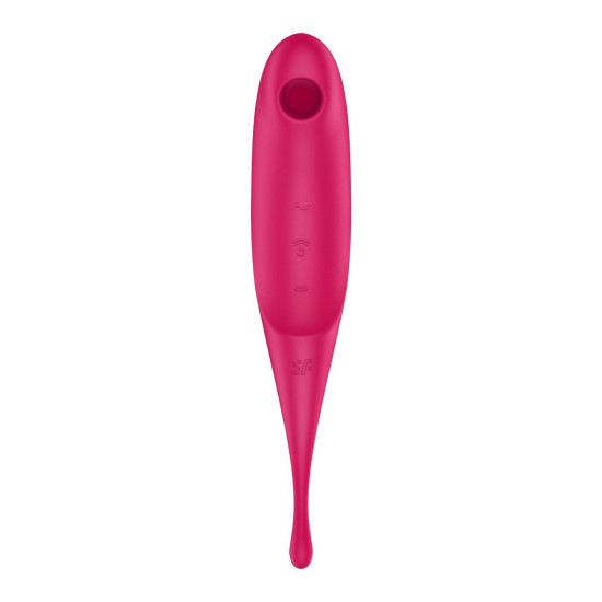 Вибратор для клитора с вакуумной стимуляцией, красный Satisfyer Twirling Pro Red