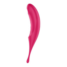 Вібратор для клітора з вакуумною стимуляцією, червоний Satisfyer Twirling Pro Red