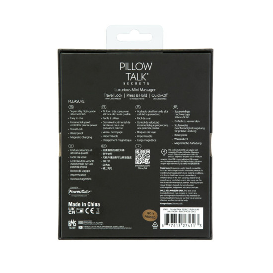 Кліторальний вібромасажер у формі мікрофона, чорний Pillow Talk Secrets Pleasure Clitoral Vibrator Wand Black