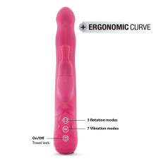 Вібратор-кролик з перловим масажем і головкою, що обертається, Dorcel Baby Rabbit Magenta 2.0
