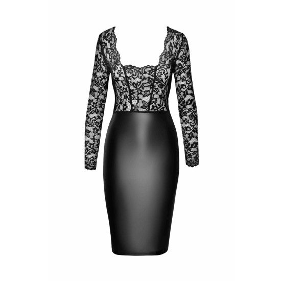 Сукня міді з мереживом і матеріалом з мокрим ефектом Noir Handmade F295 Euphoria Lace and Wetlook Midi Dress, L