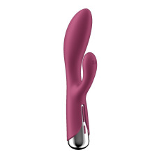 Вибратор-кролик с ротацией, 3 мотора, красный Satisfyer Spinning Rabbit 1 Red