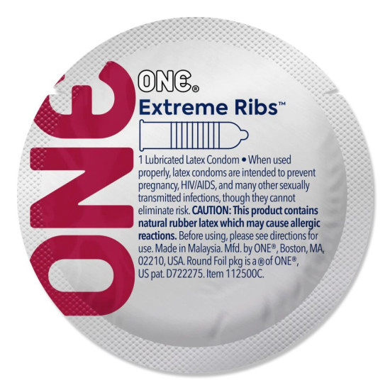 Презерватив ONE Extreme Ribs, 1 шт.