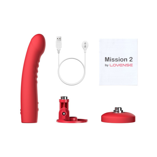 Вибратор-дилдо с присоской и вибрацией Lovense Mission 2 Vibrating Suction Cup Dildo