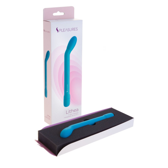 Тонкий вибратор для точки G с 7 режимами, бирюзовый S Pleasures Lithea Turquoise