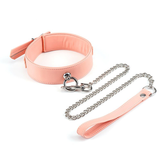 Ошейник с поводком, розовый Liebe Seele Dark Candy Pink Collar with Leash