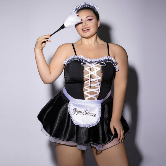 Эротический костюм горничной JSY P61110, Plus Size