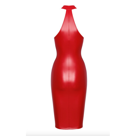 Платье, красное Noir Handmade F354 Red Powerwetlook Dress, M