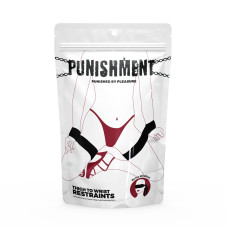 Фіксатори для руки і стегна, чорні Punishment Thigh to Wrist Restraints Black