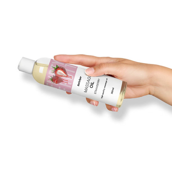 Массажное масло, клубника Satisfyer Massage Oil Strawberry, 250 ml (срок 30.04.2027)