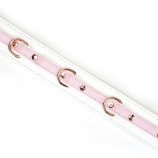 Нашийник з повідком Liebe Seele White & Pink Fairy Goat Leather Collar