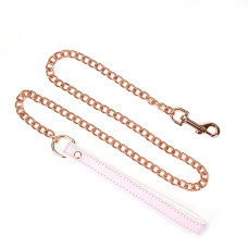 Нашийник з повідком Liebe Seele White & Pink Fairy Goat Leather Collar