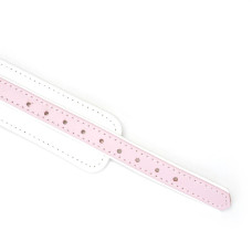Нашийник з повідком Liebe Seele White & Pink Fairy Goat Leather Collar