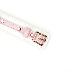 Нашийник з повідком Liebe Seele White & Pink Fairy Goat Leather Collar