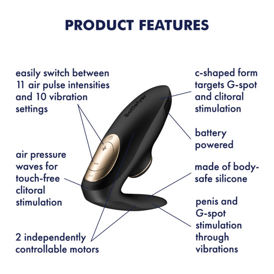Вакуумный вибратор для пар Satisfyer Pro 4 Couples Battery Series
