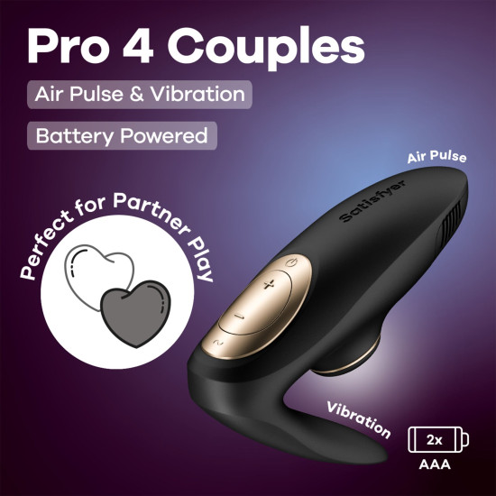 Вакуумный вибратор для пар Satisfyer Pro 4 Couples Battery Series